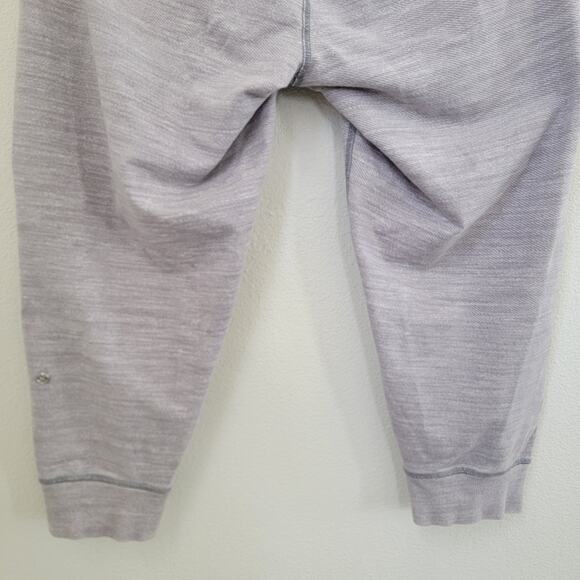 Lululemon Capri Drawstring Sz‎ 10 Tea Lounge Crop Commuter Denim White Fossil - Picture 13 of 16